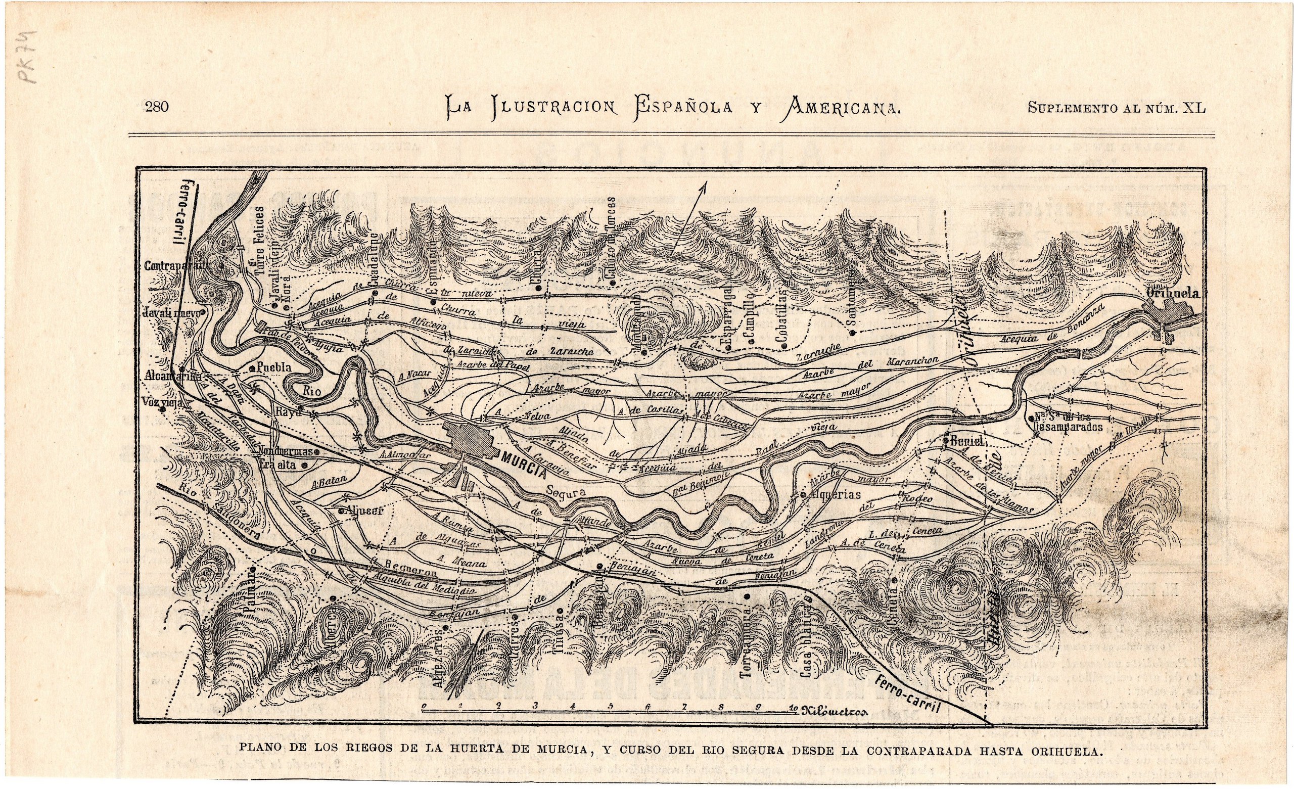 Red de regadío en "La Ilustración Española y Americana"